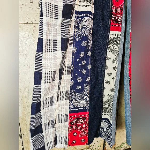 Free People Multicolor Patchwork Flare Jeans - Picture 6 of 13